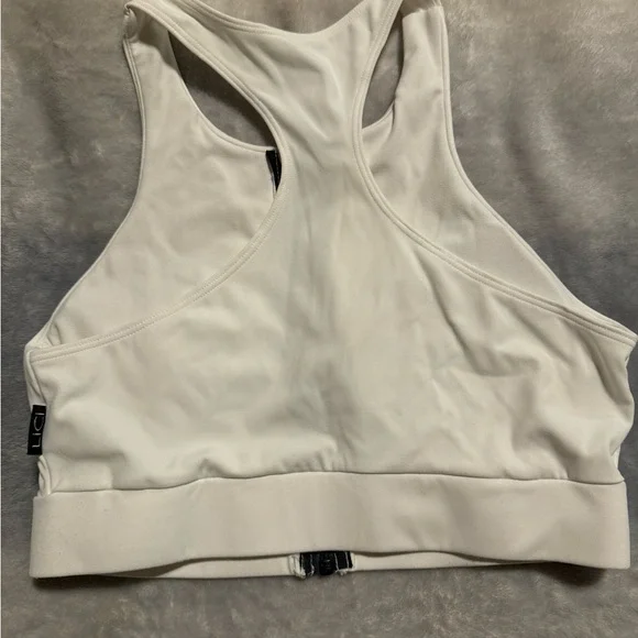 LICI FIT WHITE RACER ZIP UP BRA - Picture 2 of 5